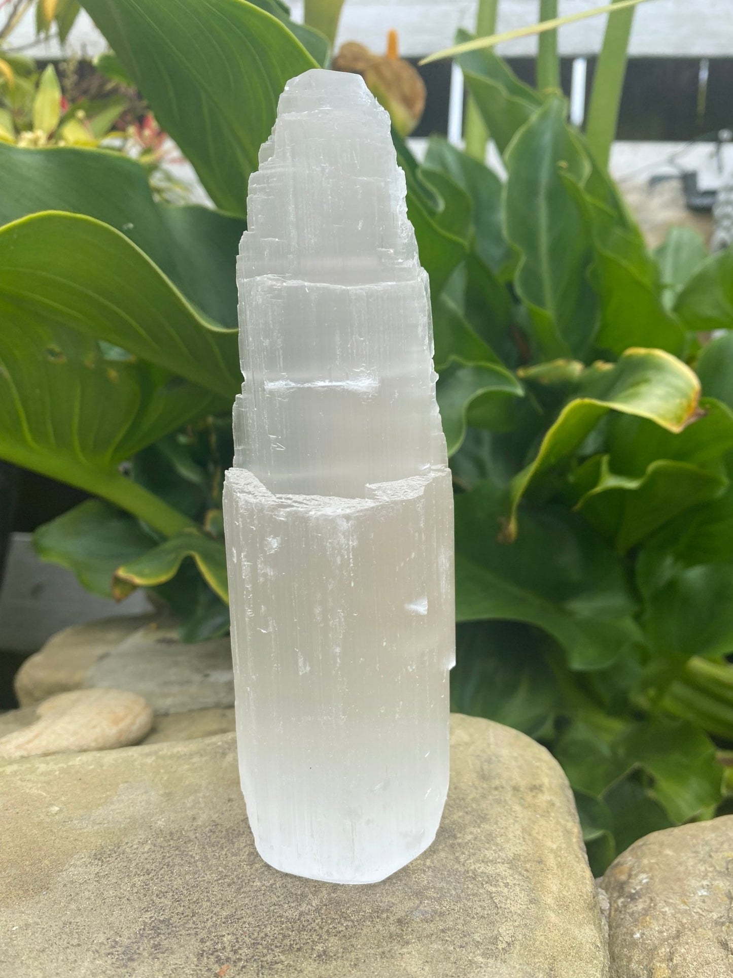 15cm selenite tower, healing crystal for energy cleansing, clarity and spiritual protection