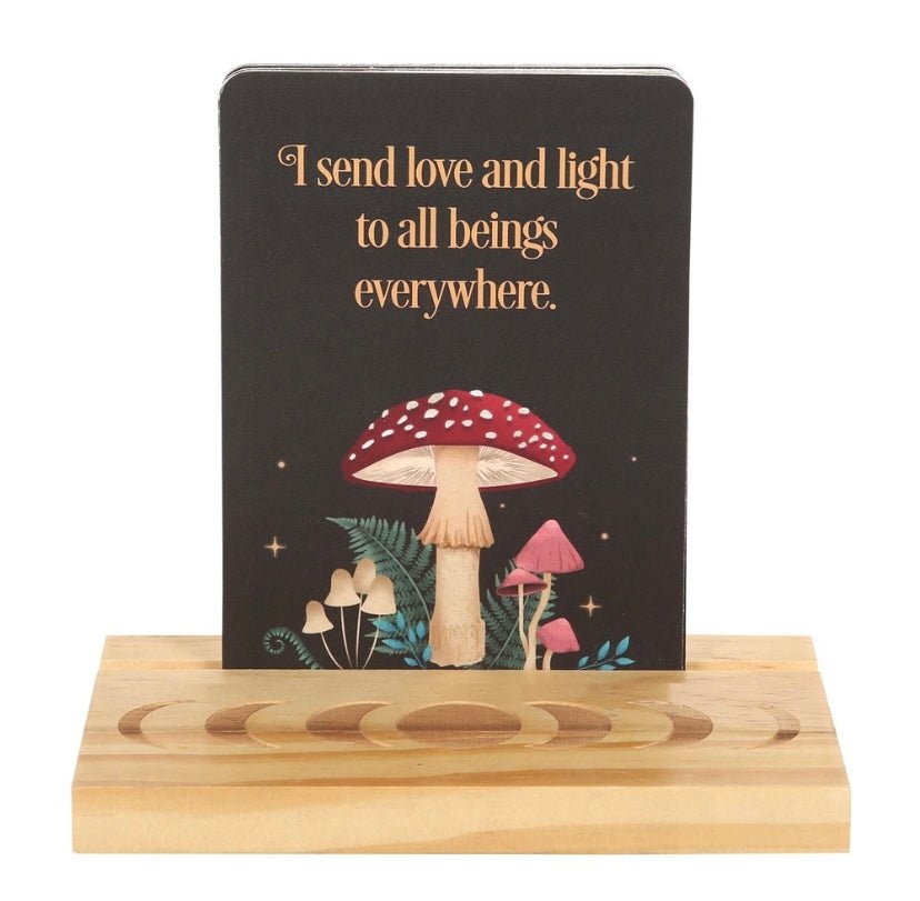 Mystical Forest Affirmation Cards With Wooden Stand - itallbeginswithyou