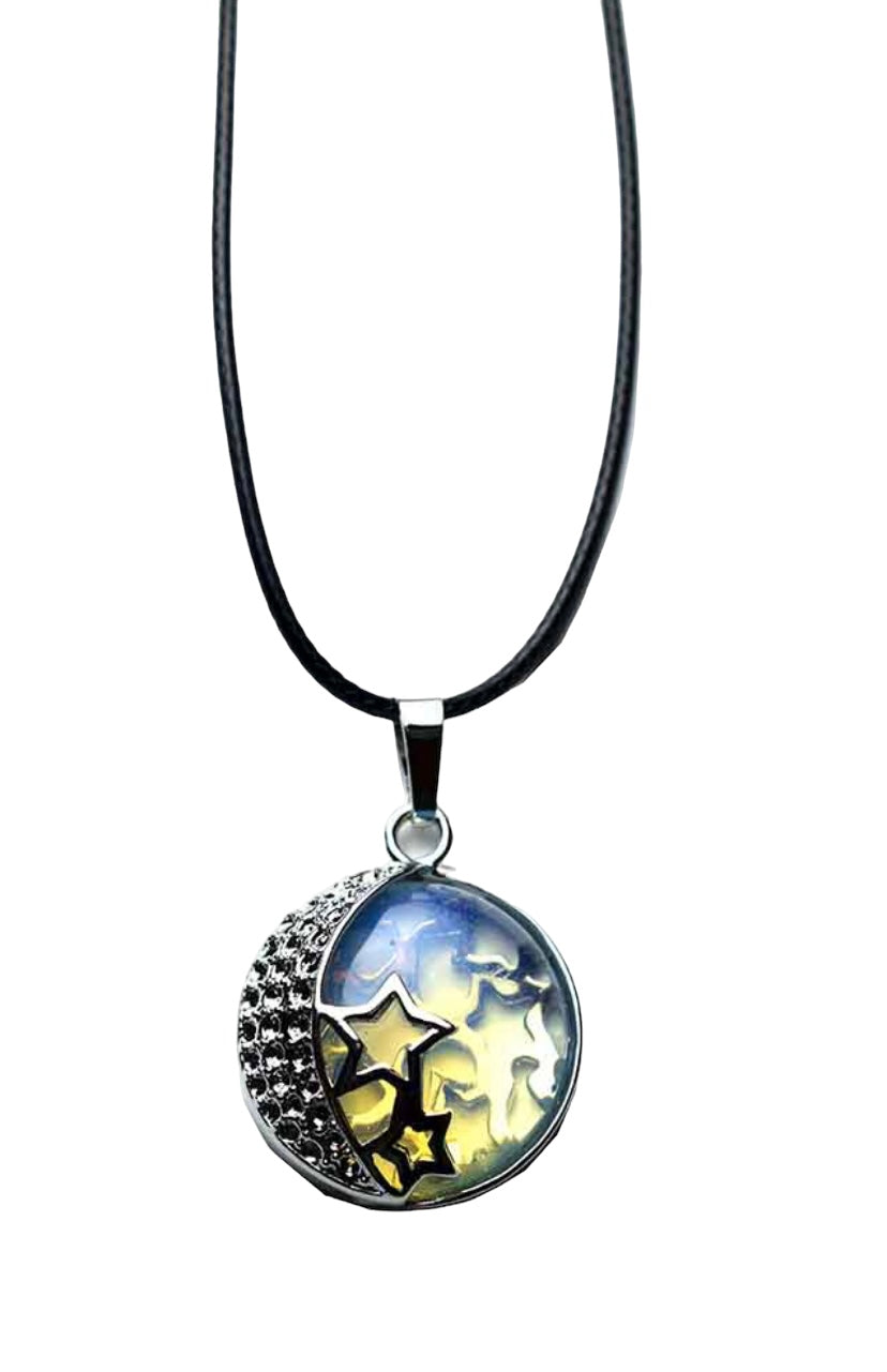 Opalite Moon And Stars Necklace - itallbeginswithyou