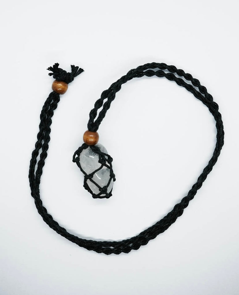 Interchangeable Macramé Crystal Necklace (Large Crystal ) - itallbeginswithyou