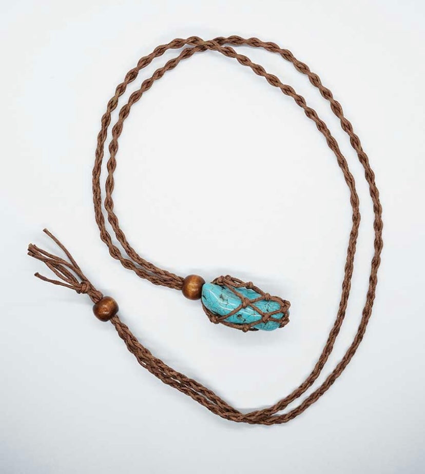 Interchangeable Macramé Crystal Necklace (Large Crystal ) - itallbeginswithyou