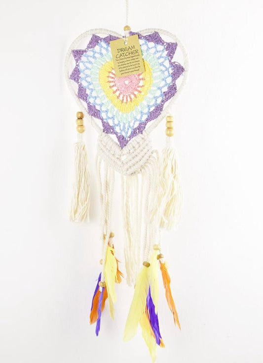 Dream catcher Crotchet Heart - itallbeginswithyou