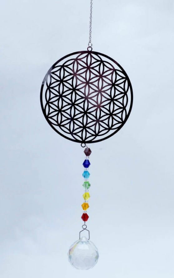 Flower Of Life Chakra Sun Catcher - itallbeginswithyou