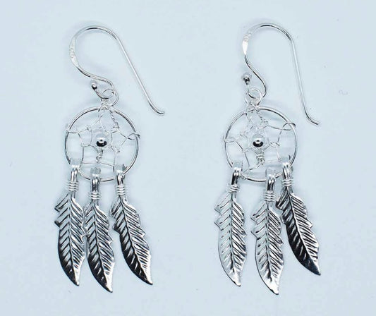 Sterling silver Dream Catcher Earrings