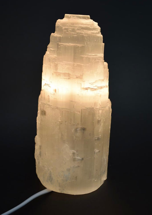 Selenite tower  Lamp - itallbeginswithyou