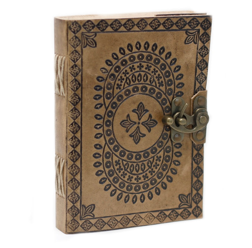 Mandala Leather Journal With Lock