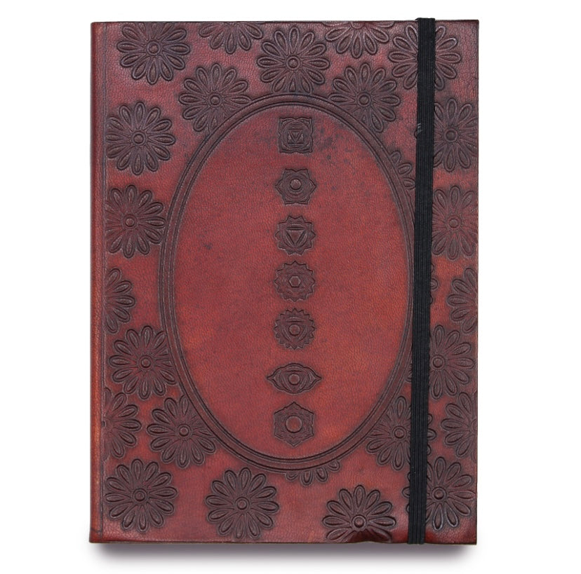 Chakra Mandala Leather Journal