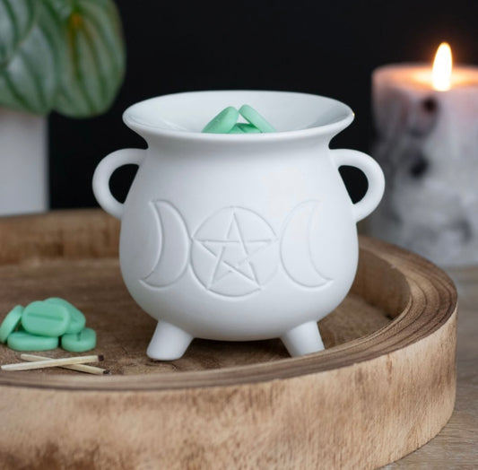 Triple Moon Ceramic Cauldron Wax/Oil Burner