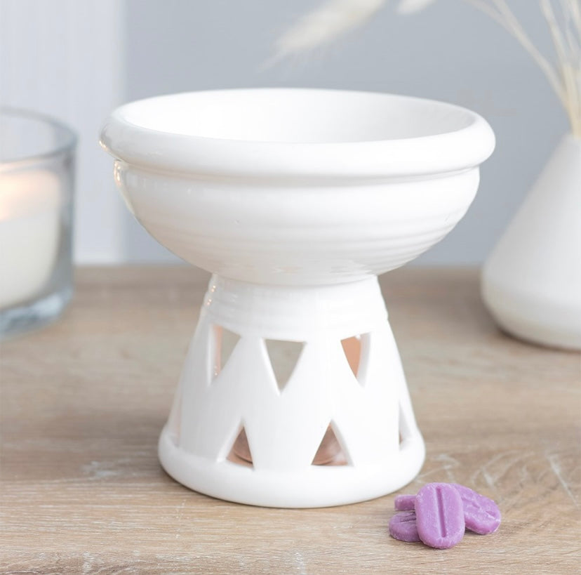 White Deep Bowl Wax/Oil Burner