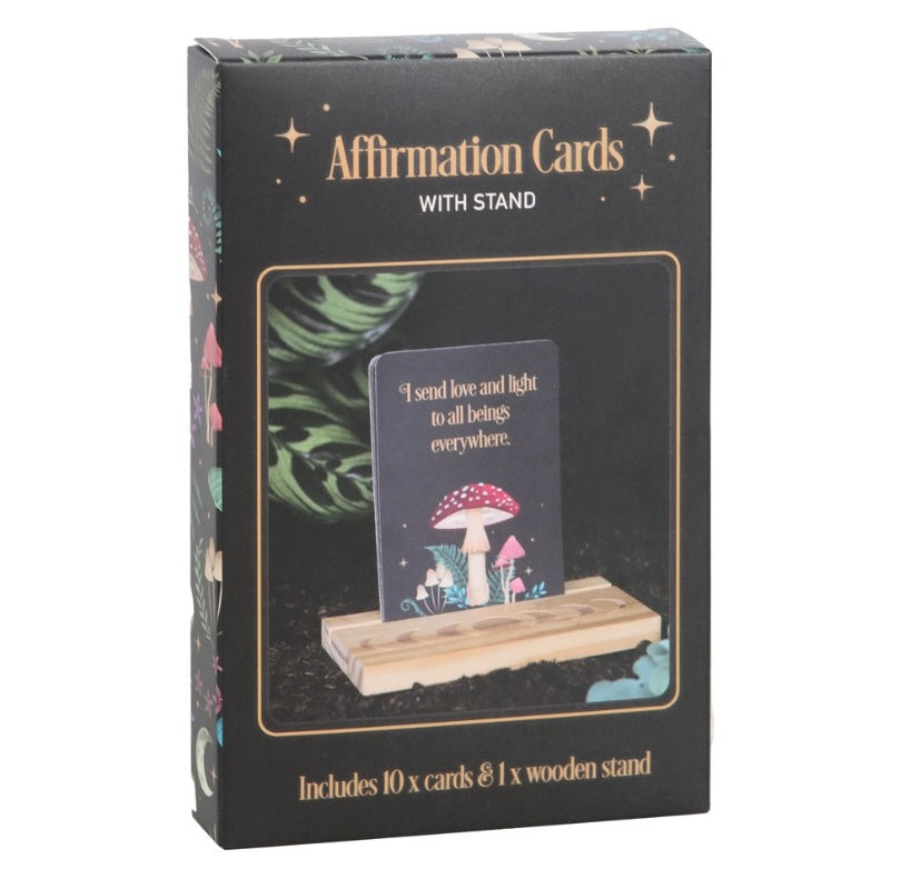 Mystical Forest Affirmation Cards With Wooden Stand