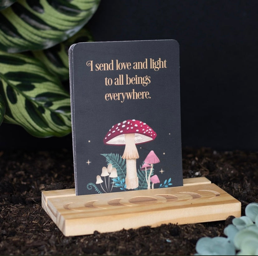 Mystical Forest Affirmation Cards With Wooden Stand