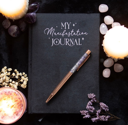 Manifestation Journal With Amethyst Pen