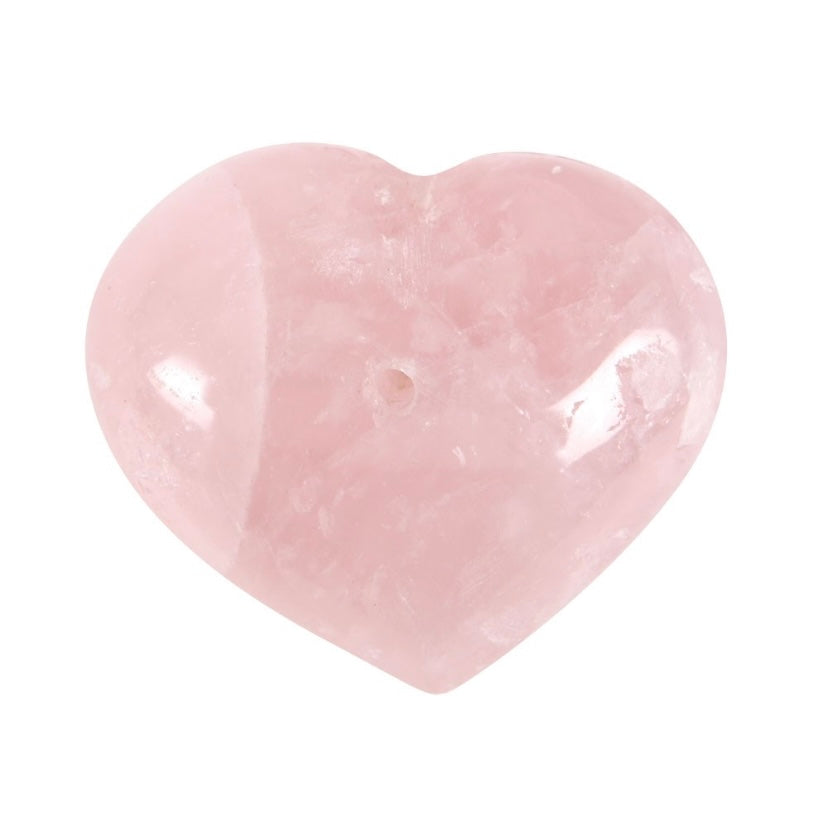 Rose Quartz Crystal Heart Incense Stick Holder