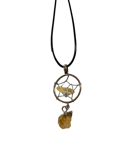 Citrine Dream Catcher Pendant