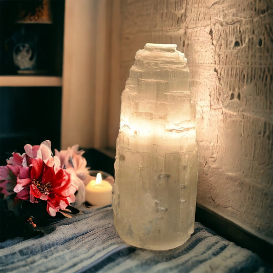 Selenite tower  Lamp