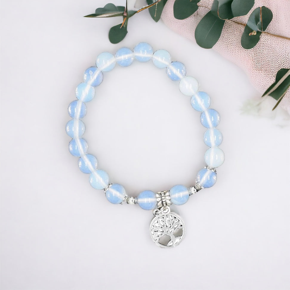 Opalite Power Bead Bracelet Tree Of Life