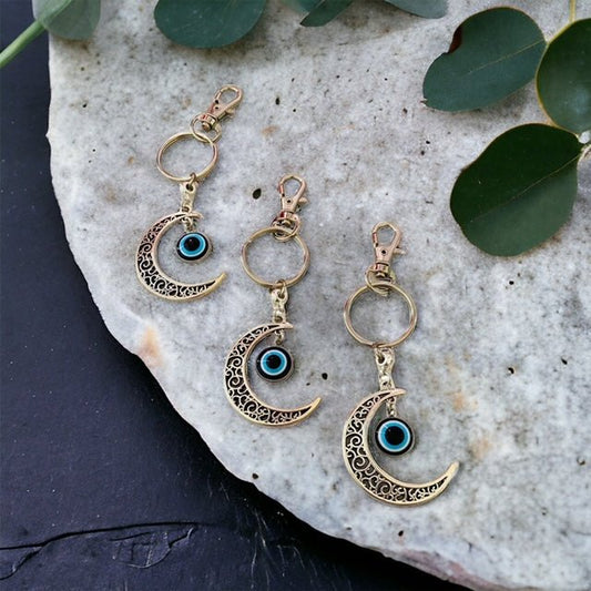 Evil Eye Moon Keyring - itallbeginswithyou