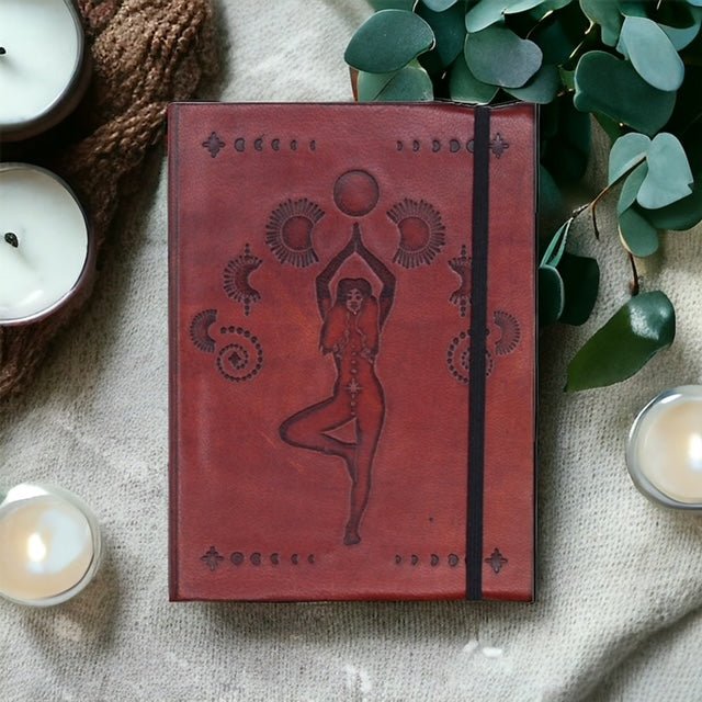 Cosmic Goddess Leather Journal - itallbeginswithyou