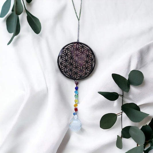 Flower Of Life Chakra Sun Catcher - itallbeginswithyou