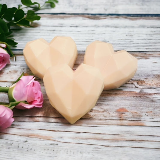 Large 3D Heart  Soy & Coconut Wax Melts x4 ( Cherry Blossom & Plum )