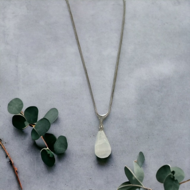 Selenite Pear Shape Pendant