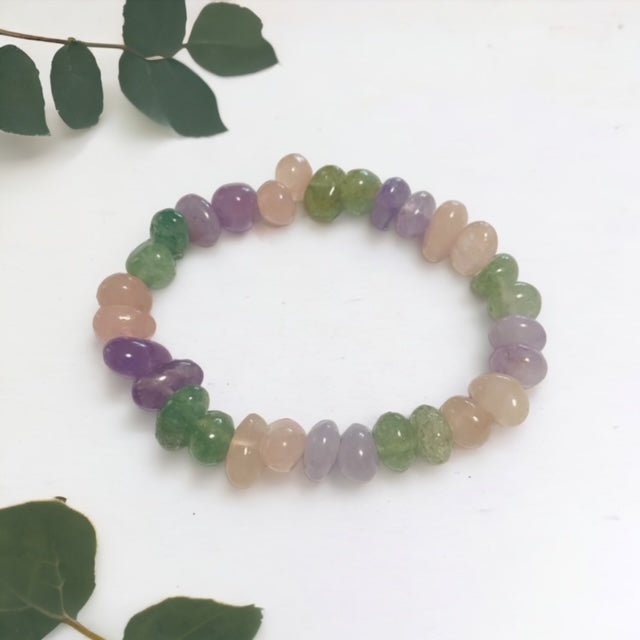 Aventurine Rose Quartz & Lavender Bracelet - itallbeginswithyou