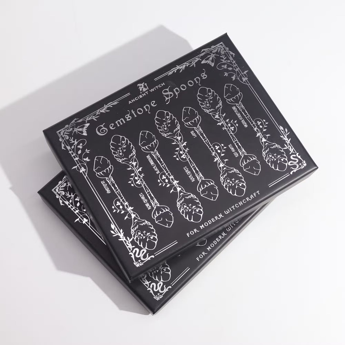 Set of 7 Gemstone Ritual Spoons