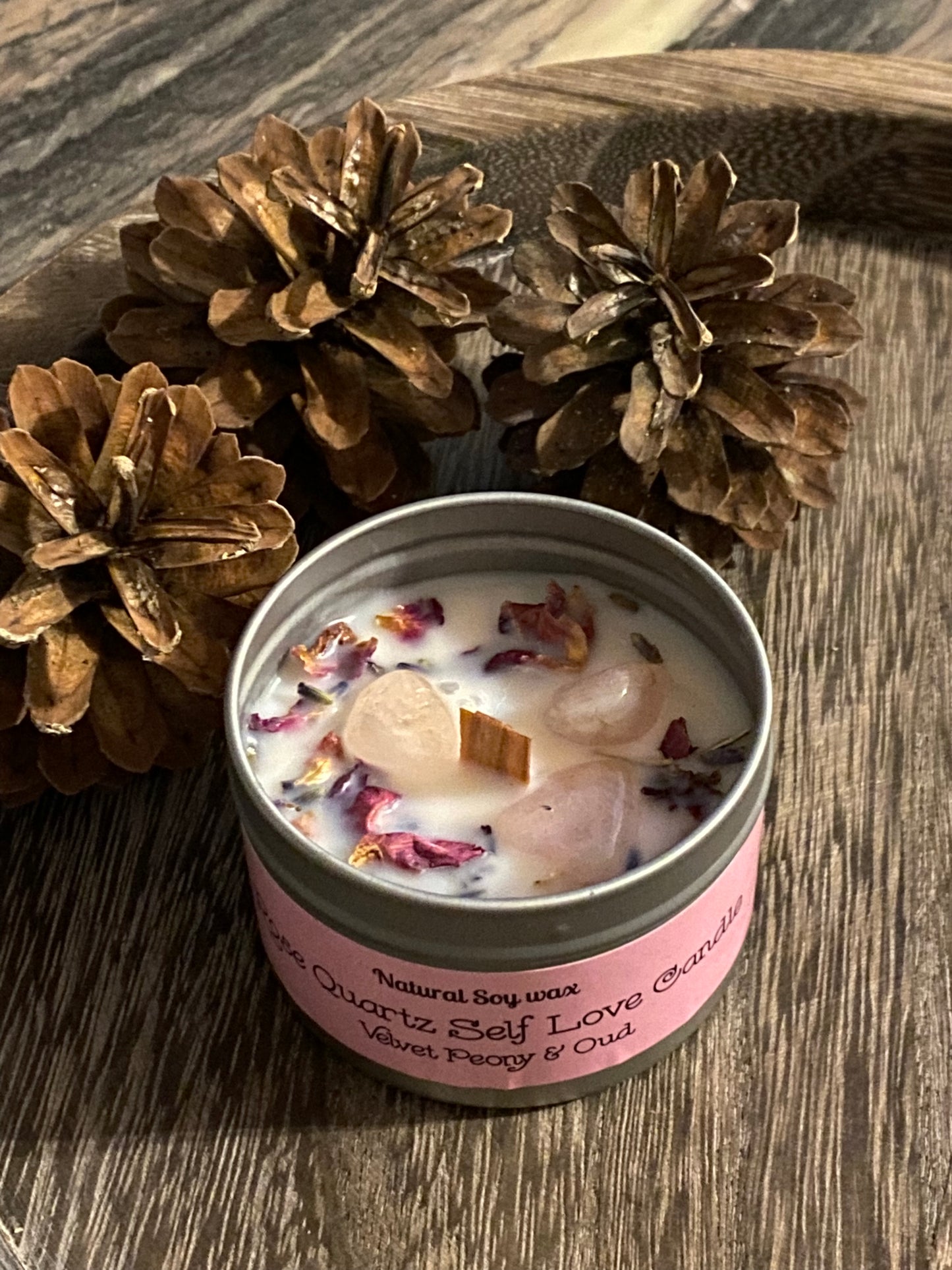 Rose Quartz Luxury Self Love Candle