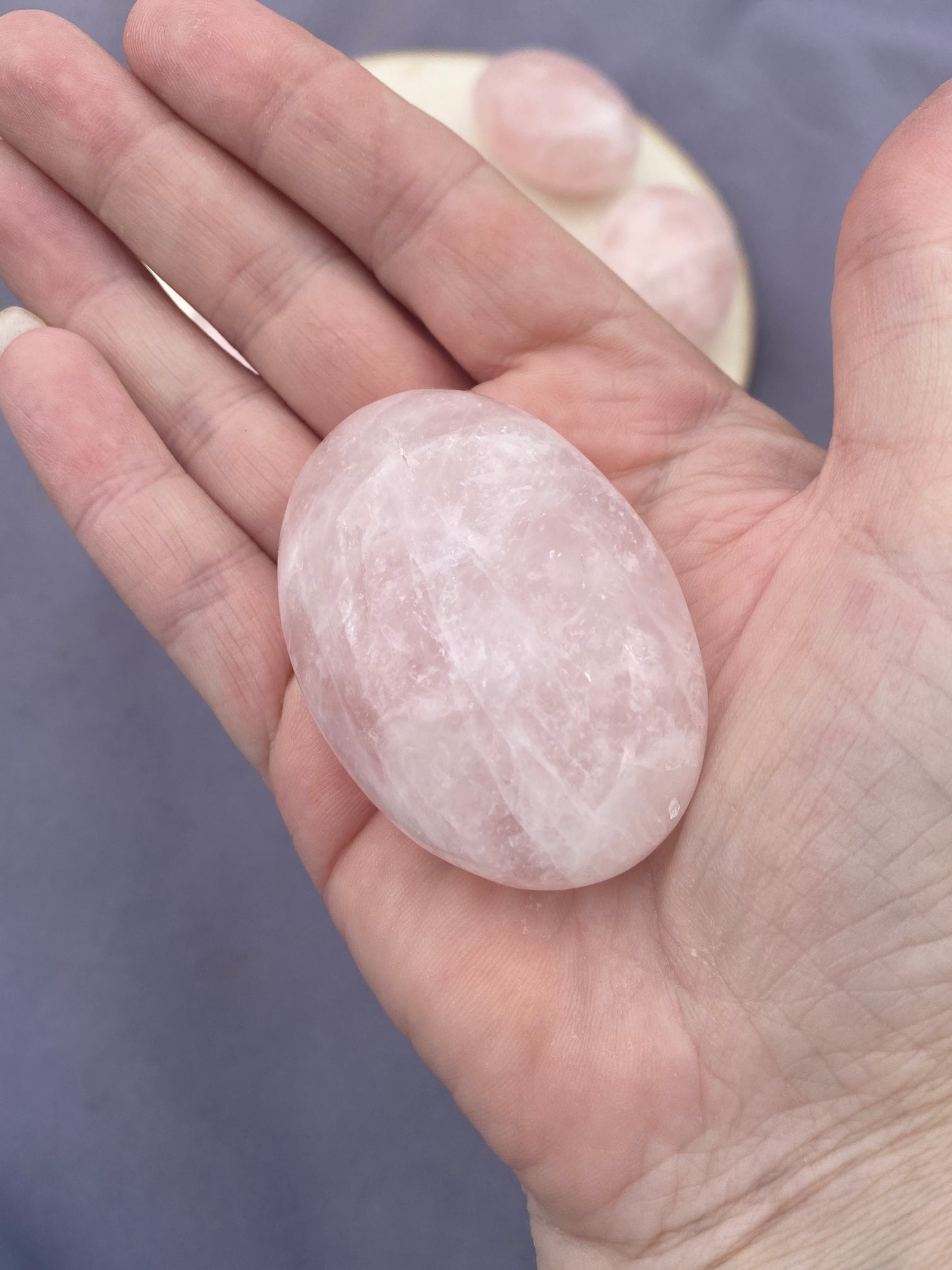 Rose Quartz Palm Stone