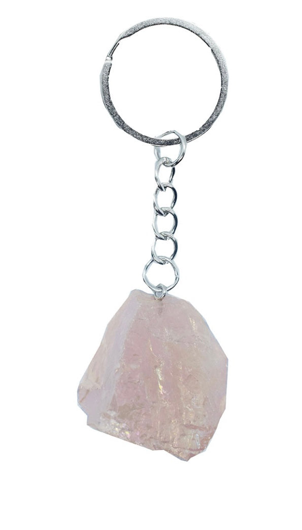 Rose Quartz Aura Key chain