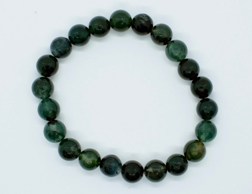 Moss Agate Power Beads Bracelet