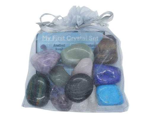 My First Crystal Set, beginner’s healing crystal kit for self-love, balance and positive energy.